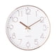 thumbnail image 1 of Reloj de pared digital redondo y silencioso de 30 cm, decorativo, para sala de estar y dormitorio (oro rosa)., 1 of 5