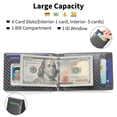 thumbnail image 5 of LOUEBICA Wallet for Men Leather Slim Bifold Card Holder RFID Blocking Minimalist Front Pockets Wallet with Money Clip, 5 of 5