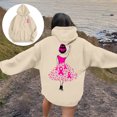 thumbnail image 2 of Fiaer,Women Cancer Sweatshirts Cancer Hoodies Pink Ribbon with Butterfly Graphic Plus Size Tops Cancer Awareness Support Light Yellow XXL, 2 of 7