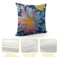 thumbnail image 4 of PRATYUS  Yellow and Blue Pillow Covers Decorative Navy Blue Throw Pillow Cover for Couch Living Room Sofa Patio Outdoor Yellow Sunflower Daisy You are My Sunshine Quotes Home Decor White, 4 of 5