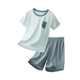 thumbnail image 4 of Amidoa Girls Summer Outfit Sets 2 Piece Graphic T-Shirt Short Sleeve and Shorts Set Kids Clothing Sets Green Size 6, 4 of 5