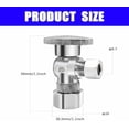 thumbnail image 2 of (10 Pack) Angle Stop Valve 1/2" Nominal Compression x 3/8" OD, 1/4-Turn Shut off Valve,Chrome Plated Brass,for Bathroom Toilet Kitchen Shower Plumbing., 2 of 7