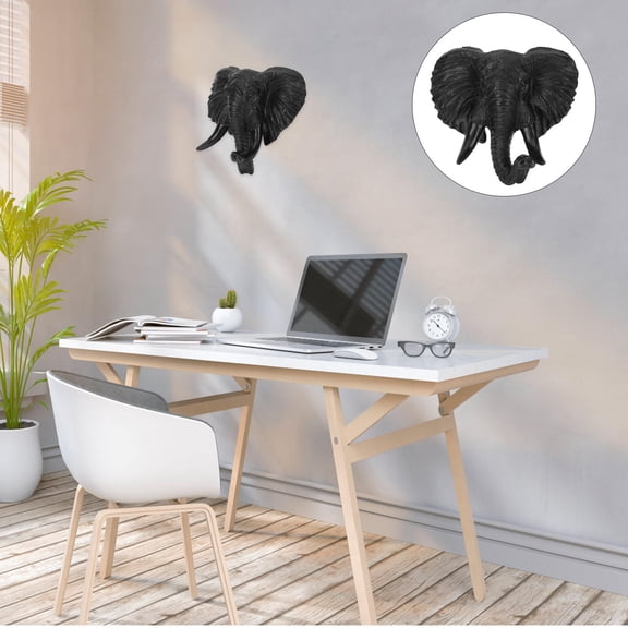 HOMEMAXS  Elephant Head Wall Hanging Animal Decor Exquisite