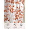 thumbnail image 6 of Sheer Curtains 54 Inch Length 2 Panels Set for Kitchen, Burnt Orange Botanical Semi Sheer Curtains for Windows, Vintage Nature Flower Voile Window Treatments Rod Pocket Curtain, 6 of 7