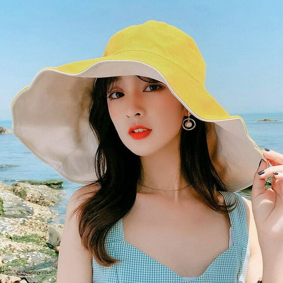 CoCopeanut New Female Bucket Hat Wide Brim Two Side Wear Women Bob Caps Hip Hop Gorros Women Summer Panama Cap Beach Sun Fishing Boonie Hat