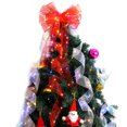 thumbnail image 3 of Cadena de luces de cinta para árbol de Navidad, linterna decorativa con caja de regalo, lazo, luz de satén, alambre de cobre, 3 of 6