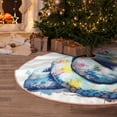 thumbnail image 5 of Xecao Watercolor Snake Pattern Christmas Tree Skirt Holiday Part Decorations for Christmas Tree, Farmhouse Christmas Decor Xmas Holiday Home Party Decorations-48", 5 of 6