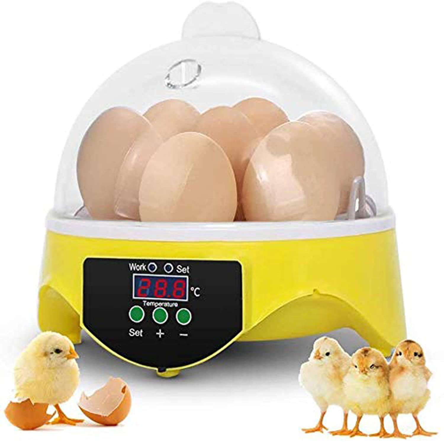 Egg Incubator, Temperature Control Hatching Machine Automatic Incubator for  Chicken Eggs, Poultry Hatcher for Chickens Ducks Goose Birds (7 Eggs) -  Walmart.com
