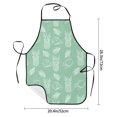thumbnail image 2 of Pofeuu Tropical Pineapple Print Aprons with Pockets, Cute Aprons for Kitchen, Cooking, Server, Barber, Chef Apron, 2 of 7
