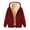 Wine, variant on Jalioing Winter Full Zip Hoodies for Women Fleece Lined Thermal Hooded Jacket with Pocket Thick Warm Coat