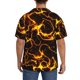thumbnail image 3 of Fotbe Orange Lightning Camisa Estampada de Manga Corta para Hombre, Casual de Verano, Estilo Playero, Sin Arrugas-3X-Large, 3 of 5