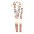 thumbnail image 3 of 2.32 ct Brilliant Round Cut Natural Morganite 14K Rose Gold Halo Solitaire with Accents Engagement Bridal Wedding Ring Band Set size 9.75, 3 of 7