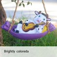thumbnail image 4 of Cow Playing Guitar Garden Statue Vivid Cute Hanging Resin Cattle Sculpture Art Decoration For Lawn Patio Courtyard, 4 of 21