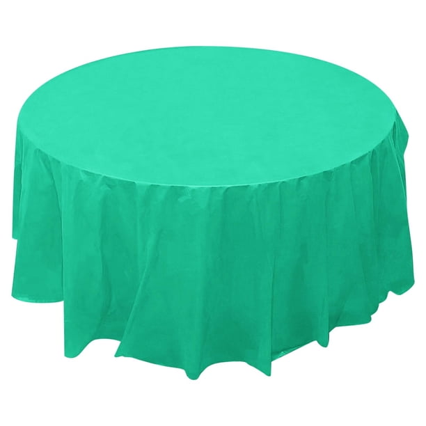 JINESXIAO Ofertas del día: 1 paquete de manteles circulares de 84 pulgadas, disponibles en nueve colores, con fundas de poliéster para mesa redonda, lavables y resistentes a manchas y arrugas.