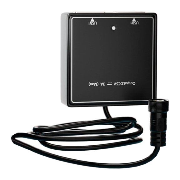 Controlador de carga solar con 2 puertos USB y regulador de voltaje para vehículos y motocicletas. 2 pines hembra 500 cm