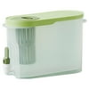 Iced Beverage Dispenser Freezer Blooming Tea Pot with Strainer Refrigerator Cold Kettle for Cold/Hot Water Iced Tea Camping Home Party , Green