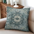 thumbnail image 4 of Green Boho Throw Pillow Covers with Monaco Rug Carpet Theme - 18x18 inch Set of 2 Cushion Cases, 4 of 7