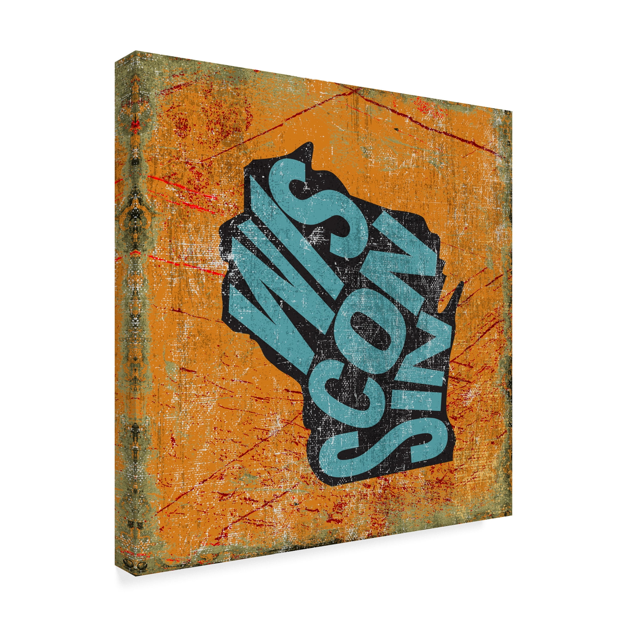 Trademark Fine Art 'Wisconsin' Canvas Art by Art Licensing Studio