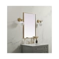 thumbnail image 3 of MR42436BR-Elegant Decor-Eternity - Metal Frame Rectangular Mirror In Modern Style-36 Inches Tall and 24 Inches Wide-Brass Finish, 3 of 10