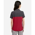 thumbnail image 3 of CORE365 CE112CW Women's Fusion ChromaSoft™ Colorblock Polo-Classic Red/ Carbon Heather-XS, 3 of 6