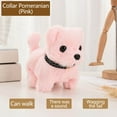 thumbnail image 3 of Electric Plush Dog, 7 Inch Walking Simulation Dog Electronic Puppy Pet Stuffed Animals Soft Plush Robot Dog Walking Barking Tail Wagging for Home Decor Birthday Party Favor, Pink, 3 of 6