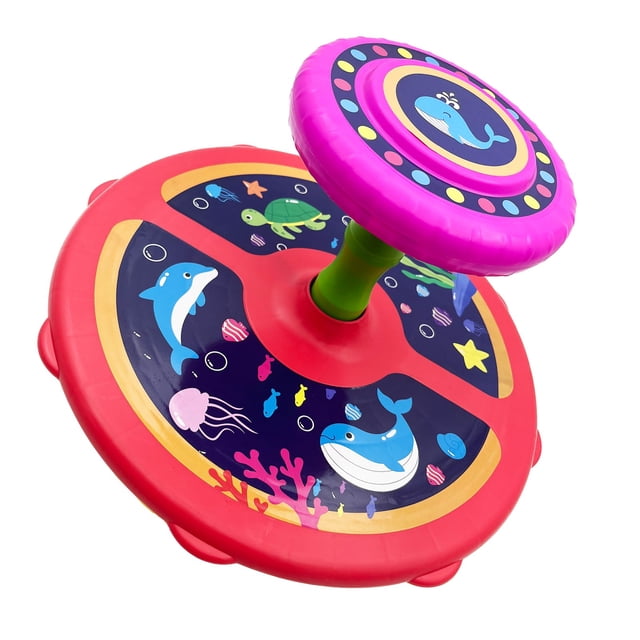 Juguete con asiento giratorio de 360° para niños de 1, 2, 3, 4 años, regalo para el día del niño, regalo de cumpleaños para niños y niñas, estilo océano, juguete para sentarse y girar, juguetes para n