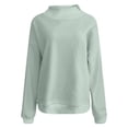 thumbnail image 4 of CAIVO Women's Mock Neck Sweatshirt Oversized Long Sleeve Loose Fit Casual Solid Color Pullover Tops Breathable Stretch Fall Streetwear, 4 of 4
