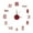 Red, variant on Homerr Wall Clock Acrylic Wall Clock Acrylic Wall Clock Precise Timing Luminous Numbers Silent 3D Effect