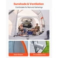 thumbnail image 6 of VEVOR SUV Camping Tent for 5-9 Person, 13 x 10 FT 3-Season SUV Tailgate Tent with Ventilated Windows, PU2000mm Waterproof Dual-Use Car Rear Hatch Tents for Outdoor Hiking Travels, 6 of 9