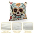 thumbnail image 4 of COMIO  Cushion Covers Colorful Skull with Floral Ornament Hand Drawn Square Soft,Pillow Cases Decor for Couch Bedroom Sofa Living., 4 of 5