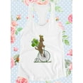 thumbnail image 3 of Dog On A Unicycle Racerback Tank Women -Fab Funky Designs, Female Small, 3 of 4