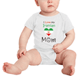 thumbnail image 2 of I Love My Iranian Mom Cute Baby Bodysuit Baby Clothes (White, 18-24 Months), 2 of 5
