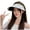 Blue, variant on Sun Hat for Women Lightweight Wide Brim Travel Beach Sun Visor with Chin Strap Bow Detail and Face Framing Effect for Spring Summer Purple