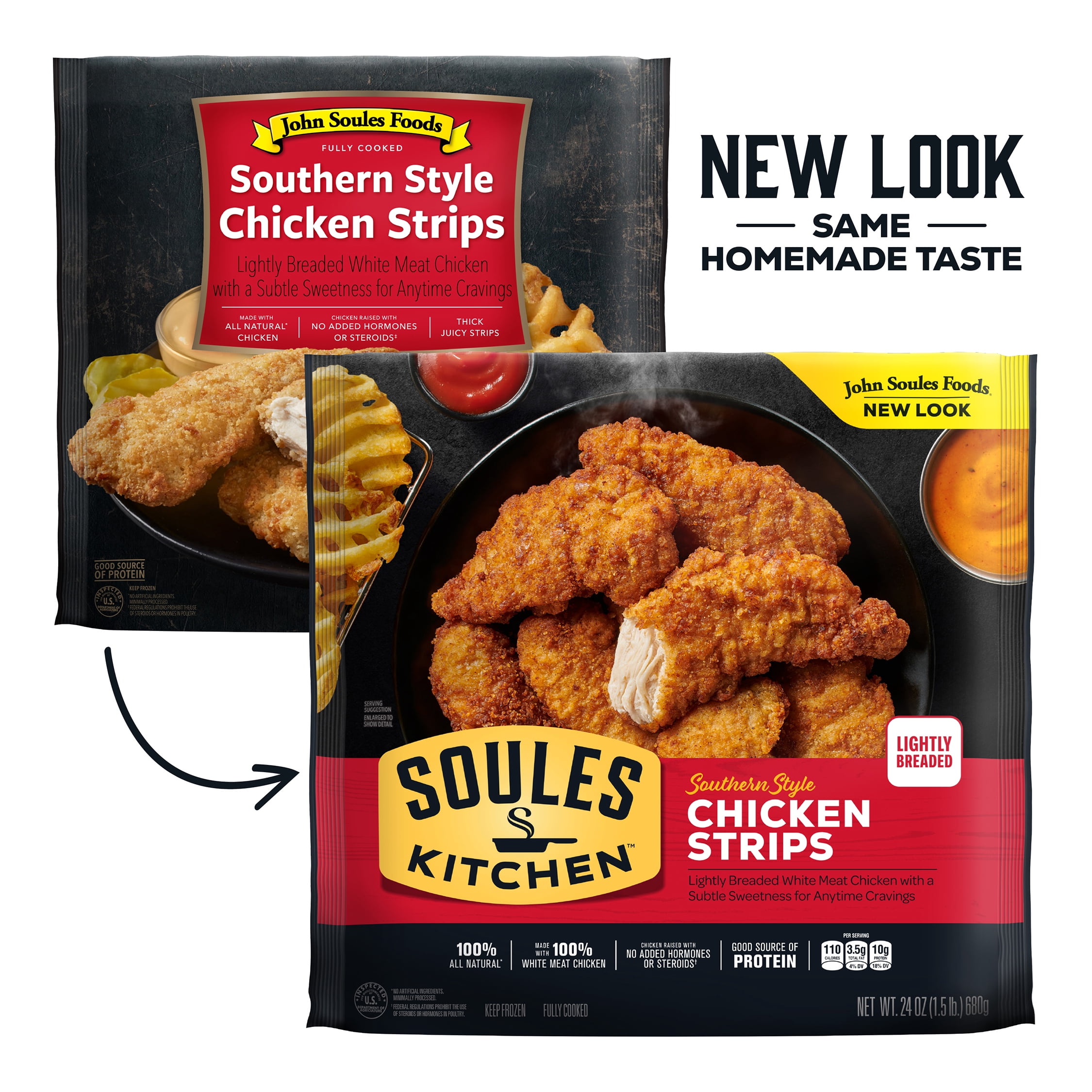 Soules Kitchen, Frozen, Fully Cooked Southern Style Chicken Breast Bites, Family Size, 24 oz
