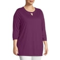thumbnail image 2 of Just My Size Lightweight Keyhole Tunic (Women's Plus) 1 Pack, 2 of 6