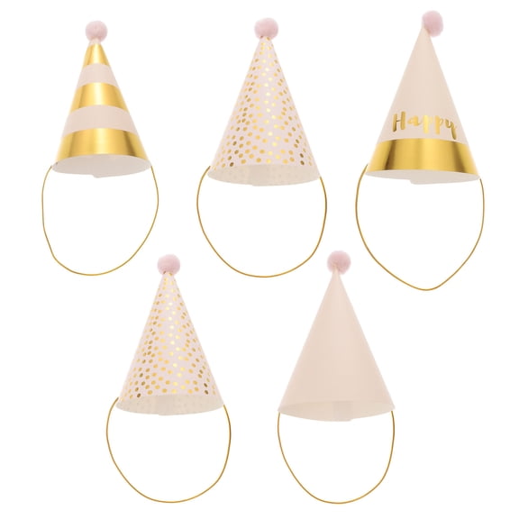 LOLIPPYY 5Pcs Birthday Cap with Sparkling Colors for Festive Celebration and Photo Props