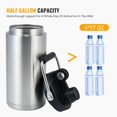 thumbnail image 2 of Bouteille d'Eau Isolée d'Un Demi-Gallon, Pichet d'Eau en Acier Inoxydable de 64oz avec Poignée et Grand Ouverture, Gourde Anti-Transpiration, Pichet à Double Paroi sous Vide d'Un Demi-Gallon pour Sports, Extérieur, Inoxydable, 2 of 7