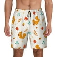 thumbnail image 2 of Goofa Squirrel Maple Leaves And Nuts Printed Men's Swim Trunks Board Shorts Quick Dry Mens Swimming Trunks with Compression Liner,Breathable Fit Hawaii Beach Shorts-3X-Large, 2 of 9