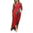 thumbnail image 1 of Ketyyh-chn99 Robes pour Femmes Été Robe Soleil Robes pour Femmes Manches à Volants à Étages Robe Trapèze Courte Rouge, TG, 1 of 5