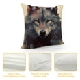 thumbnail image 4 of JEUXUS  Nordic Simple Watercolor Painting Wolf Animals Art Throw Pillow Cover Square Decorative Throw Pillow Cushion Case for Home Couch Living Room Bed Sofa Car Pillowcase, 4 of 5