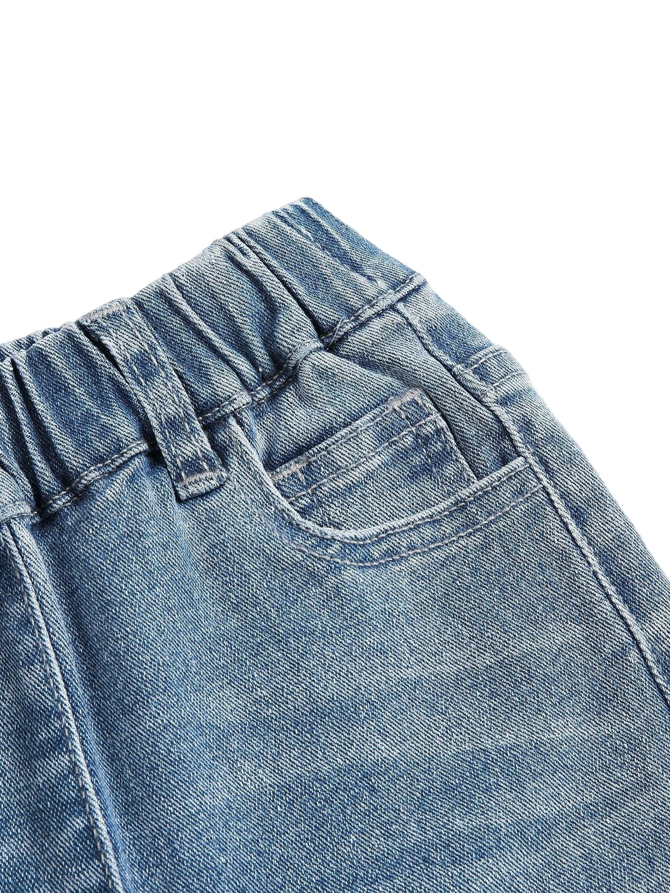 Plain Tapered/Carrot Medium Wash Toddler Girls Jeans (Girl's) - Walmart.com
