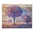 thumbnail image 3 of Designart 'Colourful Trees Abtract Impression II' Traditional Print on Natural Pine Wood, 3 of 5