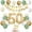 50th, variant on 30th Birthday Party Decorations for Women, Men, Happy Banner with Cake Topper Number 30 Foil Balloon, Sage Green White Gold Balloons