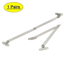 Uxcell Cupboard Furniture Metal Lid Support Hinge Stay Silver Tone 220mm Length 2pcs