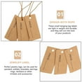 thumbnail image 5 of FRCOLOR 200 Pcs  Pricing Tags Jewelry Craft Price Tags Kraft Paper Label Cards with Elastic Rope, 5 of 8