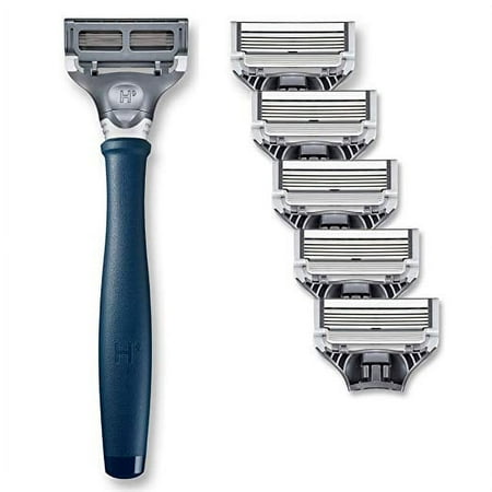 Harrys Mens Razor Set with 6 Razor Blades (Navy Blue)