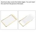thumbnail image 5 of Uxcell 9.5x5.8cm Vertical Aluminum Badge Holder with Metal Hook Lanyard Gold Tone, 5 of 7