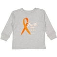 thumbnail image 3 of Inktastic Faith over Fear Leukemia Awareness with Orange Ribbon Boys or Girls Long Sleeve Toddler T-Shirt, 3 of 5