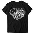 thumbnail image 4 of Sgkm Womens Tops Heart Printed Workout Tops Outdoor Graphic Tee Oversized Cropped Tshirts for Women S, 4 of 4