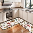 thumbnail image 3 of Kitchen Rugs Sets Of 2,Red Mushroom Nature White Pattern Anti Fatigue Kitchen Mat Rugs Non Slip Washable,Decorative Kitchen Floor Mats for Kitchen,Sink,Laundry,17"x47"+17"x47", 3 of 5